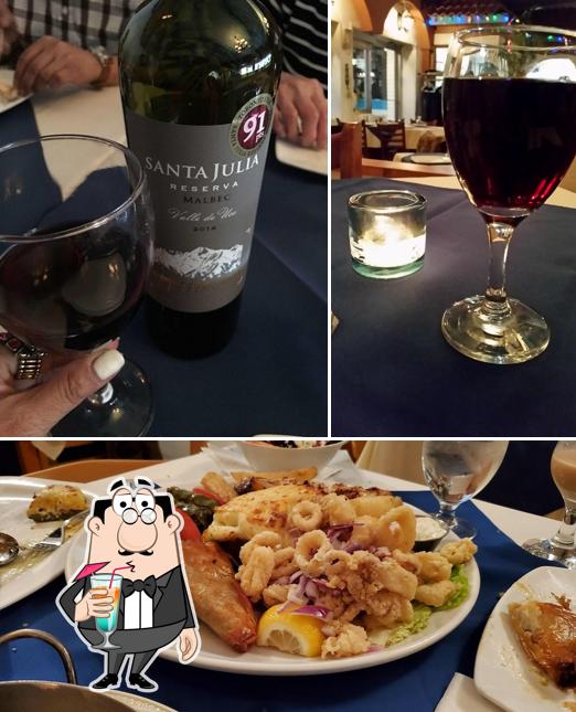 Santorini Greek Taverna is distinguished by drink and food