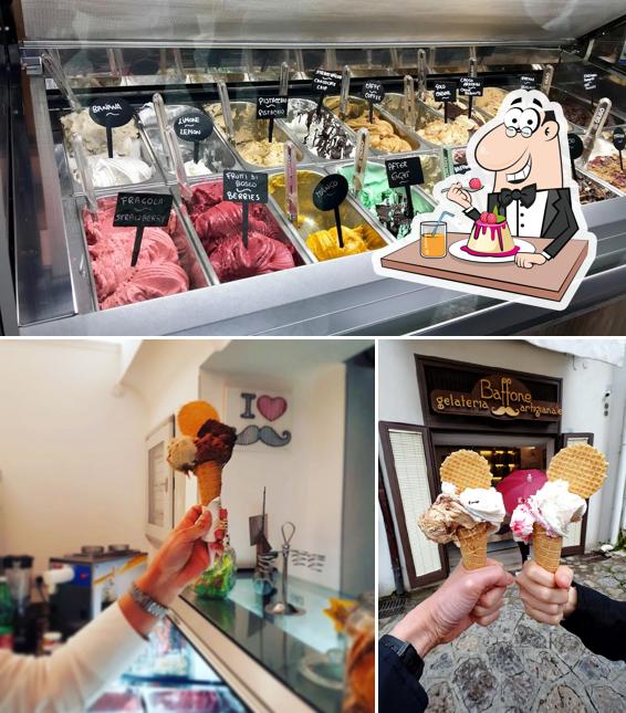 Baffone Gelateria Artigianale propone un'ampia gamma di dolci