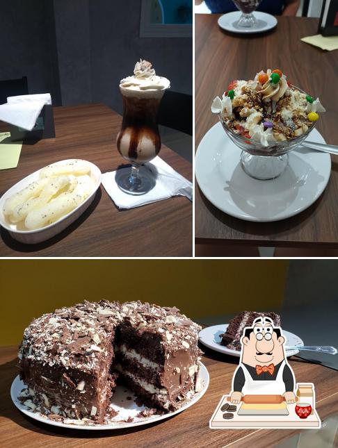 Café Geek Cafeteria e Ludoteca provê uma seleção de sobremesas