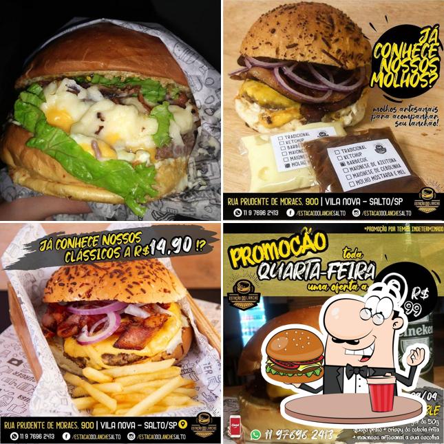 Get a burger at Estação do Lanche