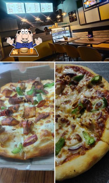 The picture of food and interior at Burger 42