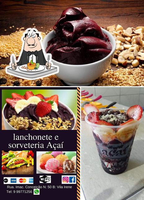 Comida em Lanchonete e Sorveteria Açai