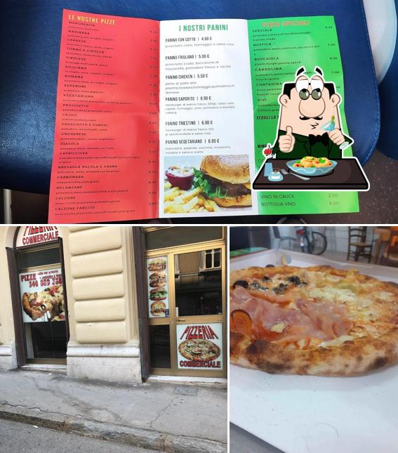 La immagine della cibo e esterno di Pizzeria Commerciale