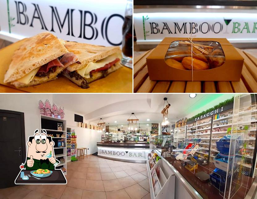 Parmi les diverses choses de la nourriture et la intérieur, une personne peut trouver sur Bamboo Tabacchi edicola cartoleria