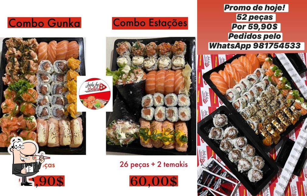 Escolha diferentes opções de sushi