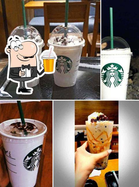 Enjoy a drink at Starbucks