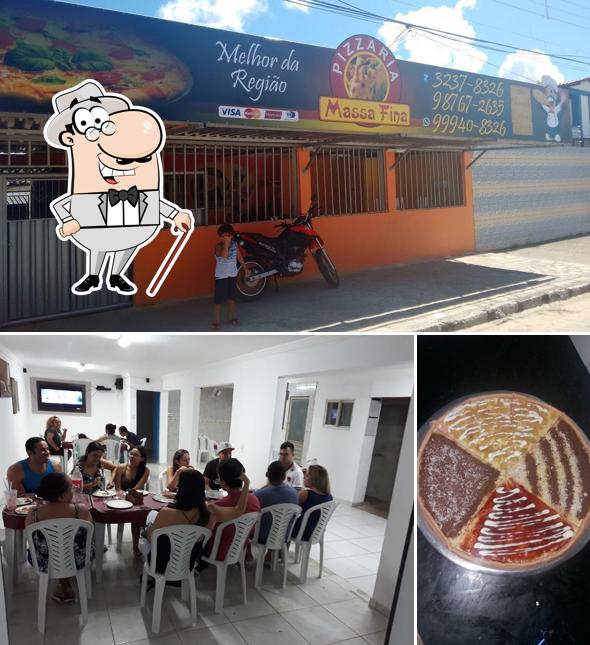 O exterior do Pizzaria Massa Fina