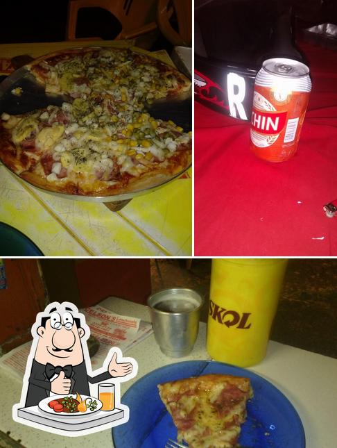 Esta é a foto apresentando comida e cerveja no Celson's Pizzas e Lanches