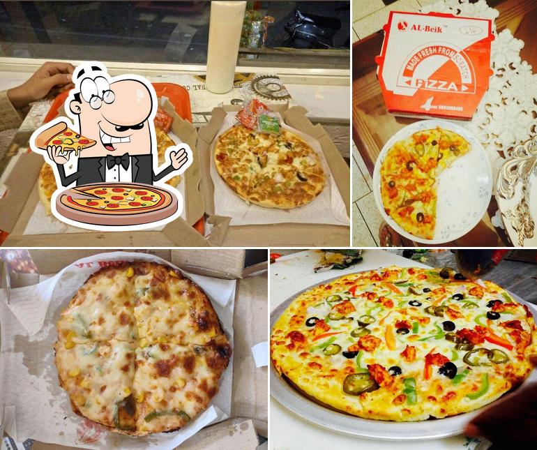 Order pizza at Al- Beik Fast Food Corner