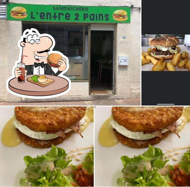 Commandez un hamburger à L'entre 2 pains