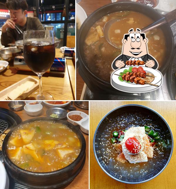 Comida en 고기굽는남자 이동점