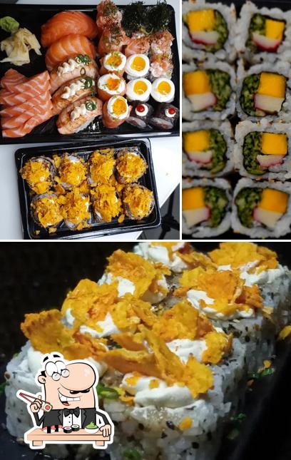 Escolha diferentes opções de sushi