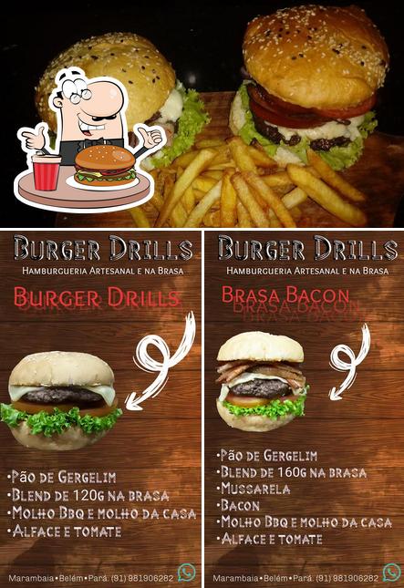 Experimente um hambúrguer no Burger Drills