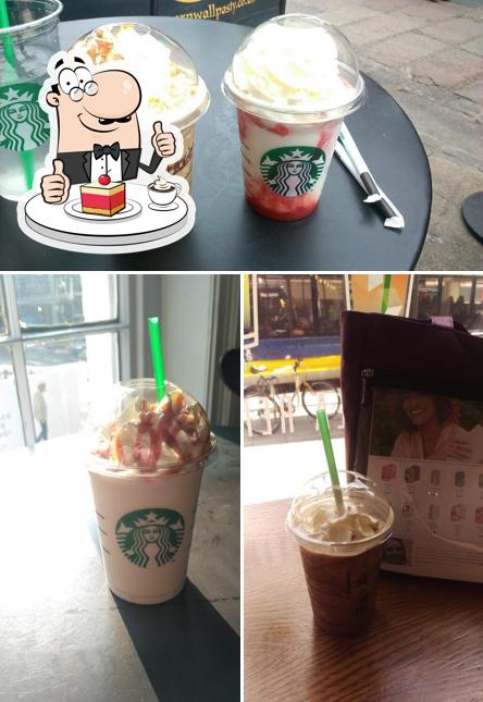 Starbucks Coffee serves a variety of sweet dishes