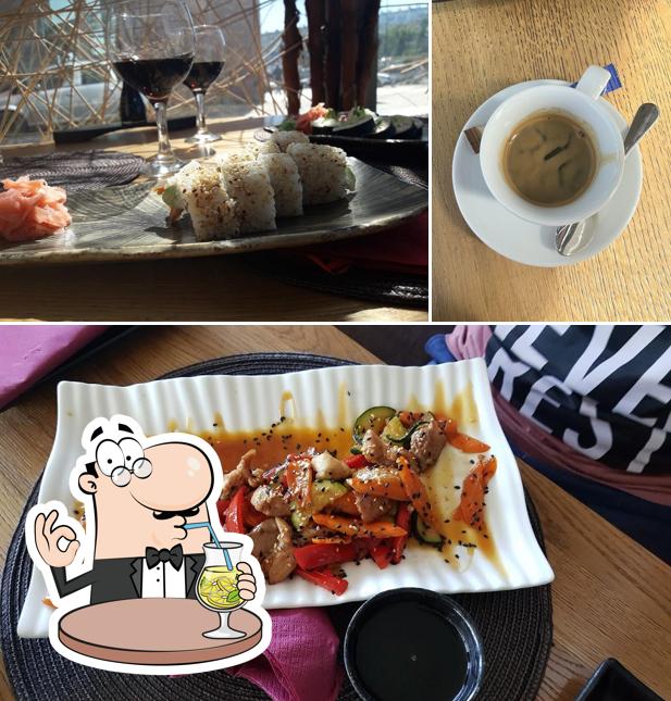 The photo of Hoshi Sushi Japanese Restaurant & Sushi Bar’s drink and food
