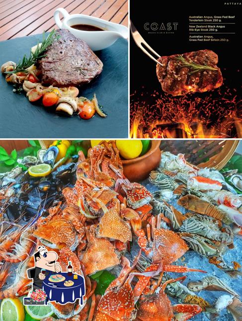 Get seafood at Coast Beach Club & Bistro Pattaya