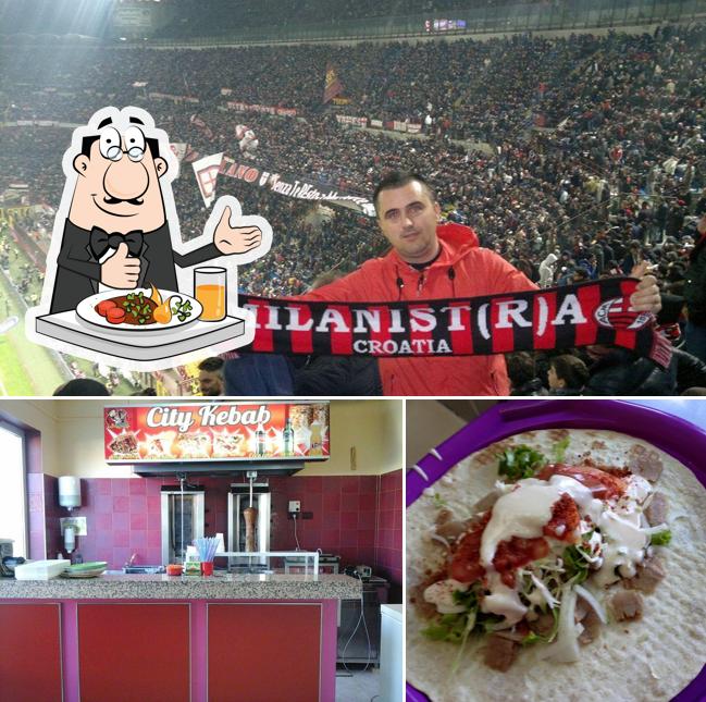 Tra le varie cose da City Kebab si possono trovare la cibo e esterno