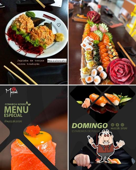 Platos en Mazak Sushi