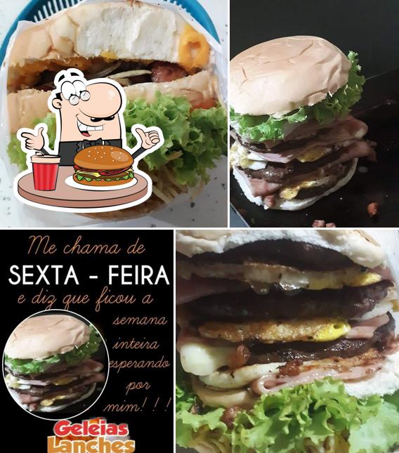 Os hambúrgueres do GELEIA'S LANCHES irão satisfazer uma variedade de gostos