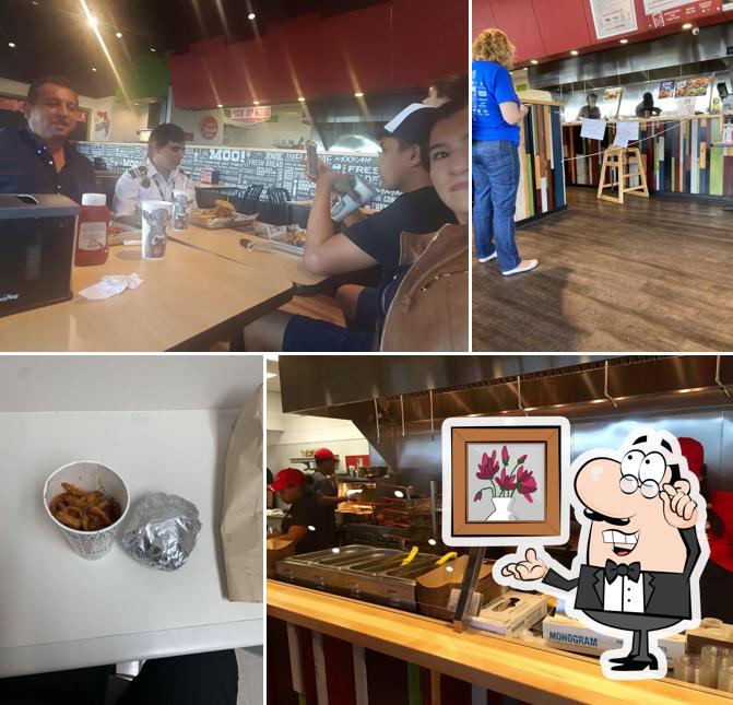 El interior de MOOYAH Burgers, Fries & Shakes