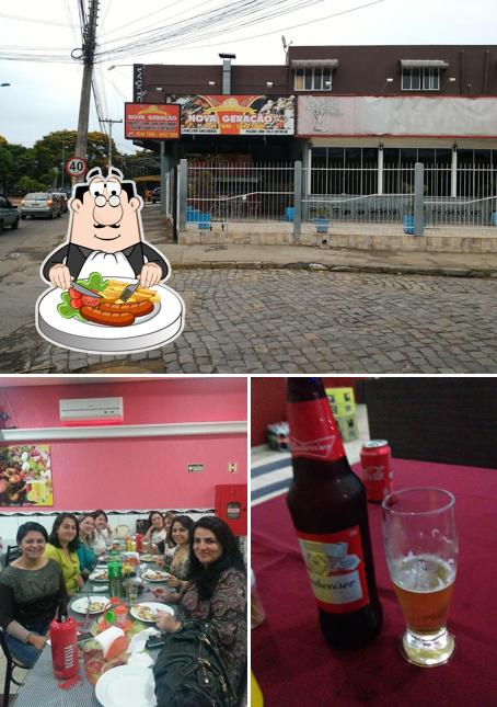 Entre diversos coisas, comida e exterior podem ser encontrados no Restaurante Nova Geração