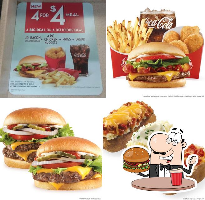 Order a burger at Wendy's