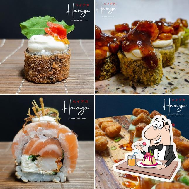 Haiaga Sushi Delivery serve uma gama de pratos doces