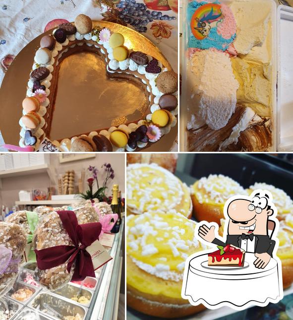 Pasticceria Granata serve un'ampia varietà di dessert