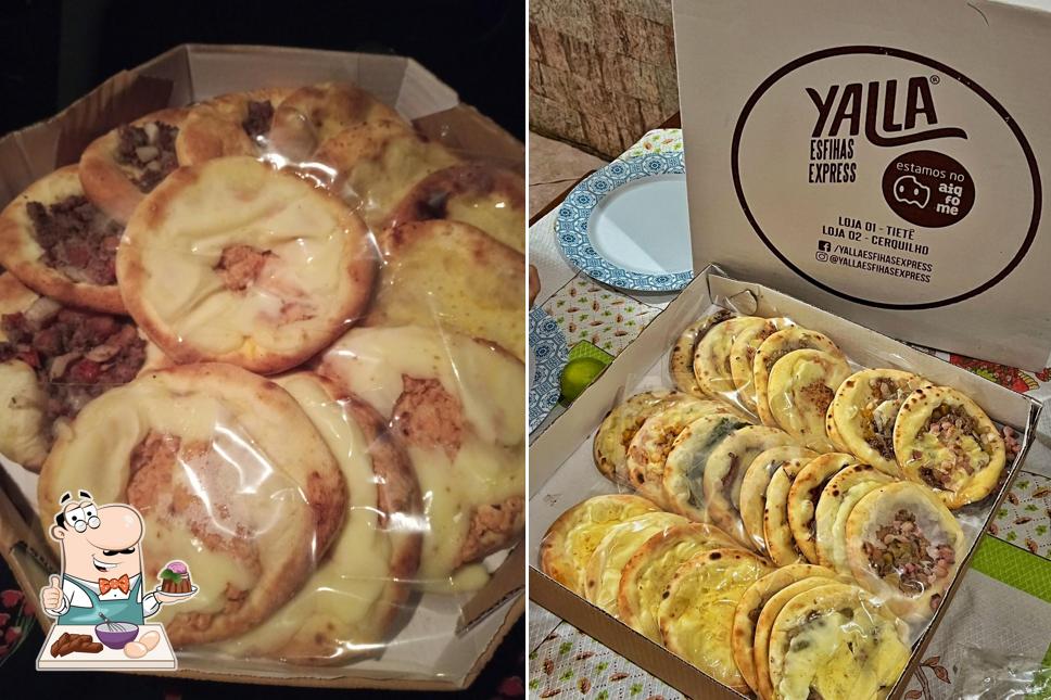 Yalla Esfihas Express Boituva serve uma escolha de pratos doces