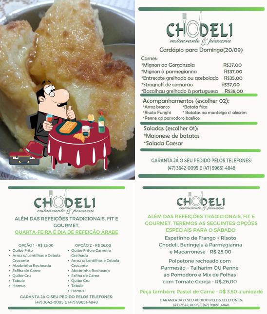 Chodeli Restaurante provê uma variedade de sobremesas