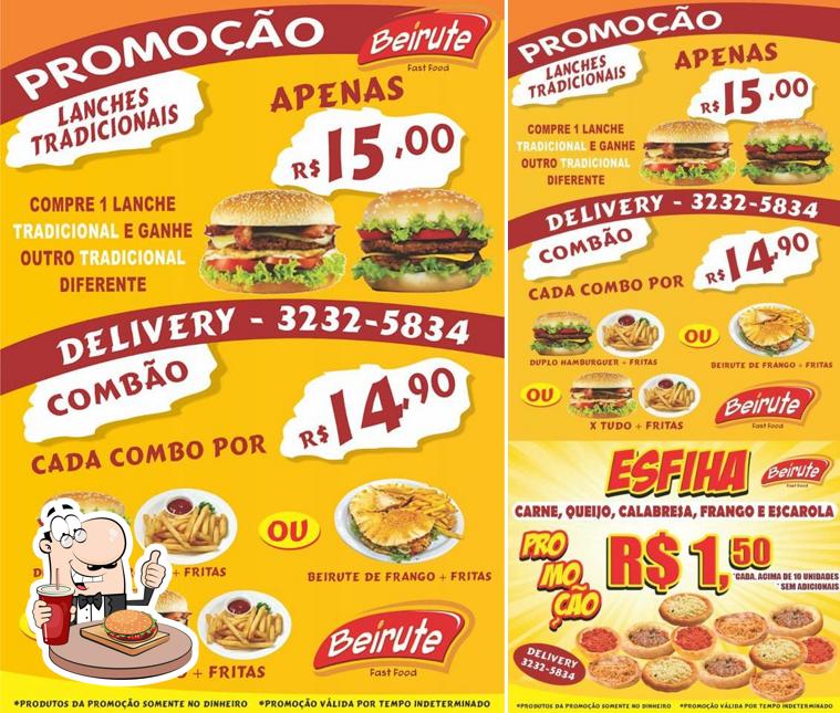 Peça um hambúrguer no Beirute Fast Food