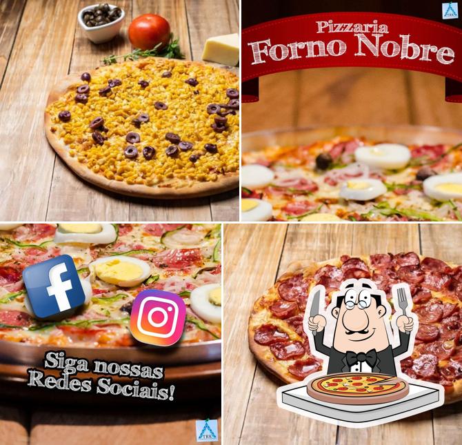 Consiga pizza no Forno Nobre Pizzaria