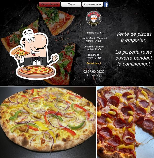 Prenez différents genres de pizzas