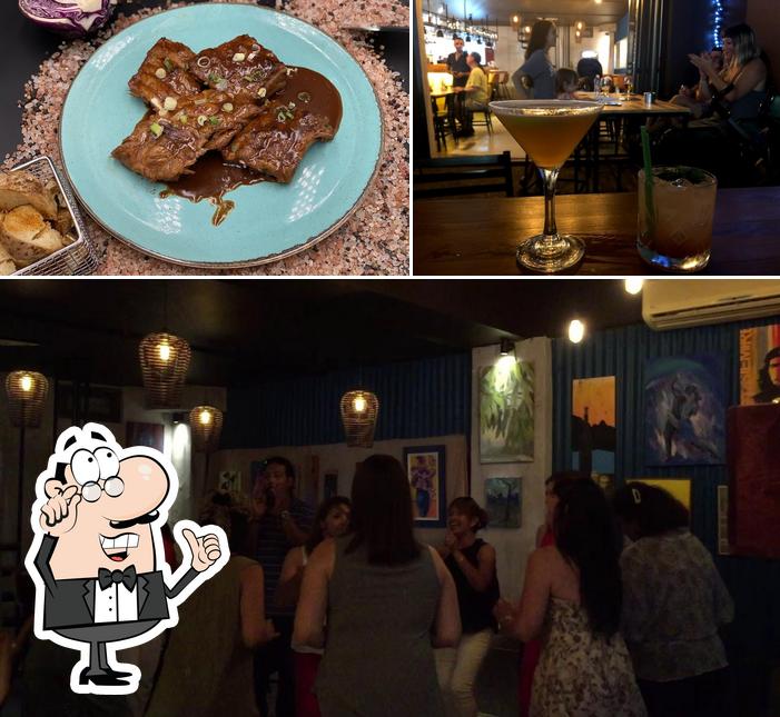The picture of interior and food at Buenos Aires Latin Food & Craft Beer