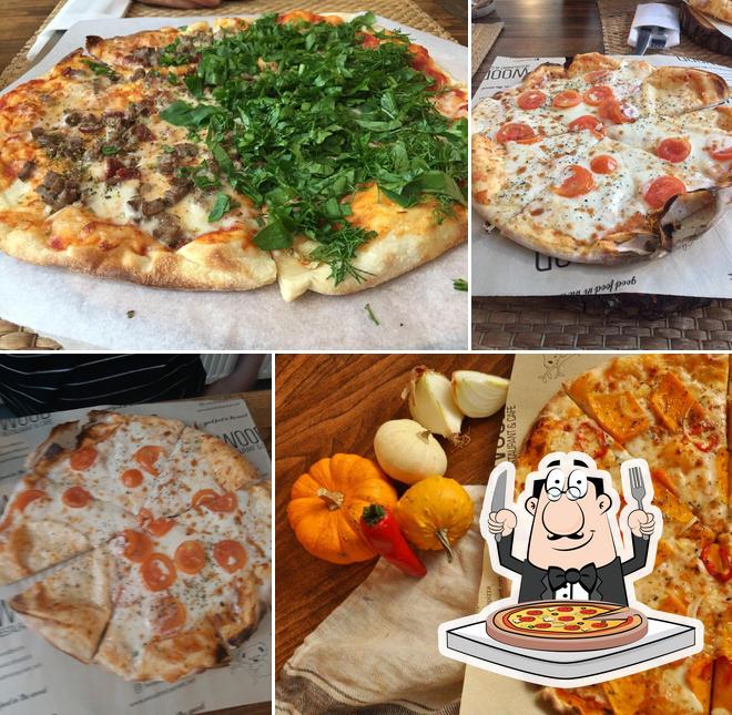Try out pizza at WOOD Pizza