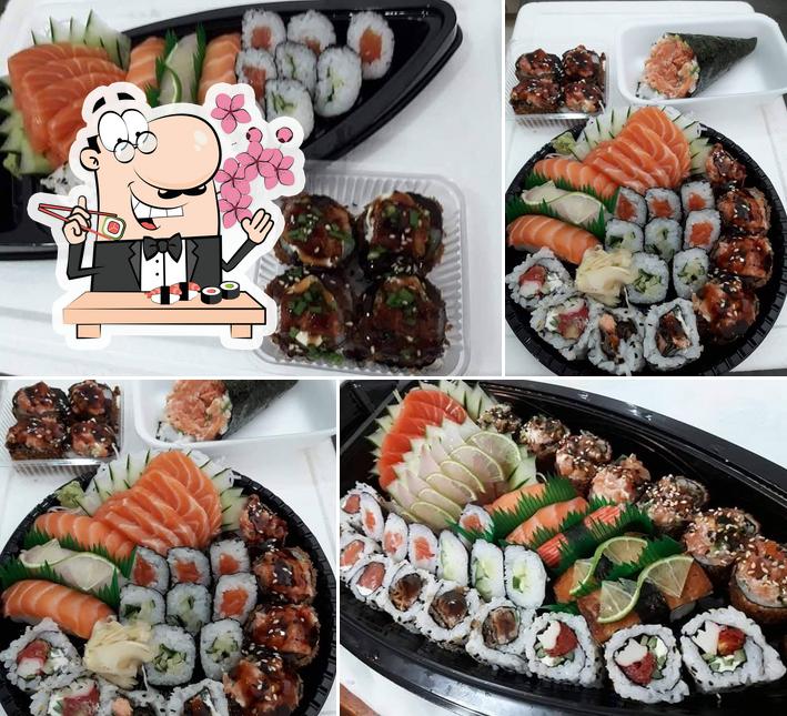 Rolos de sushi são disponibilizados no Master sushi delivery