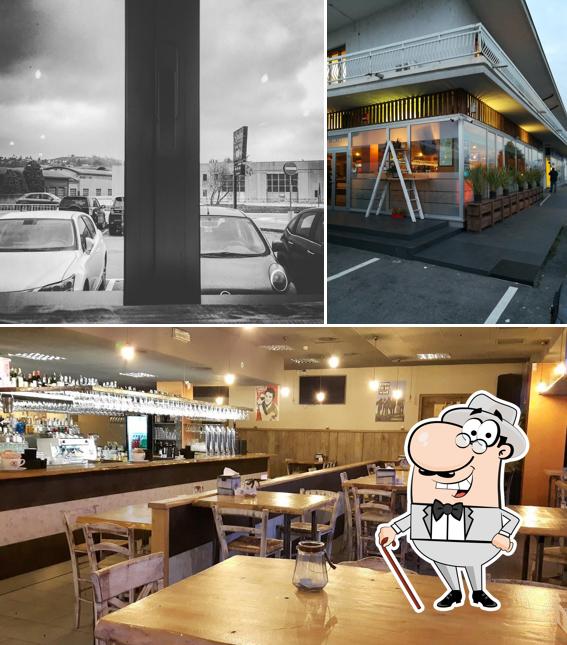 La esterno e interni del ristorante