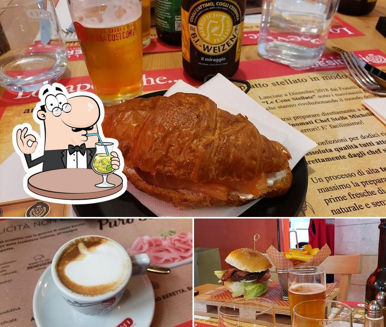 Among various things one can find drink and burger at Red Bistrot e Libreria