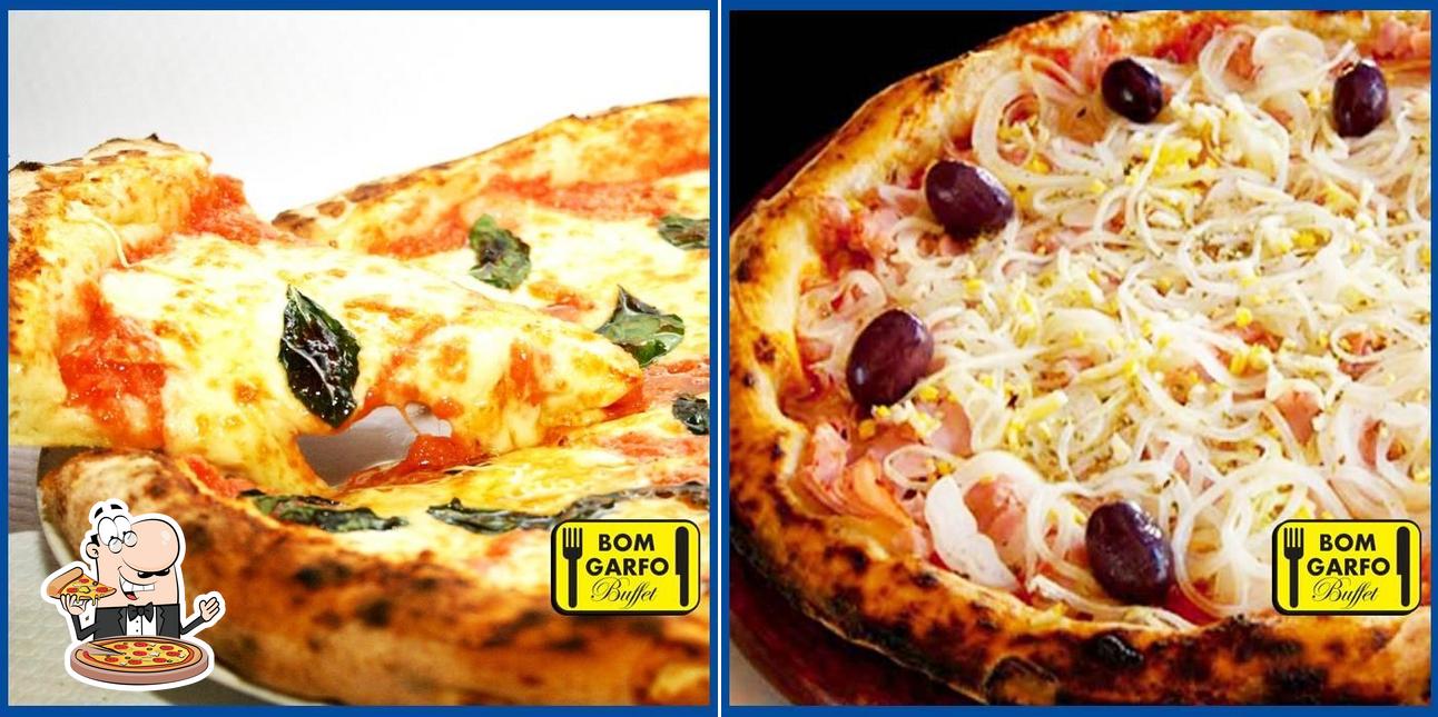 Peça diferentes variedades de pizza