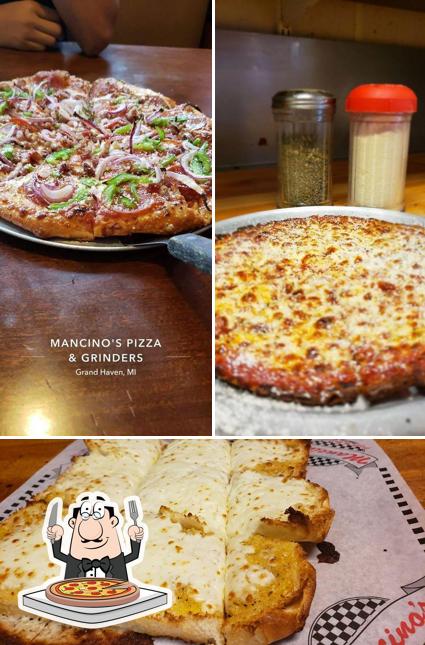 Order pizza at Mancino's Pizza & Grinders