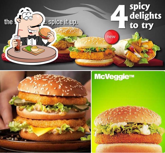 Get a burger at Mcdonald's