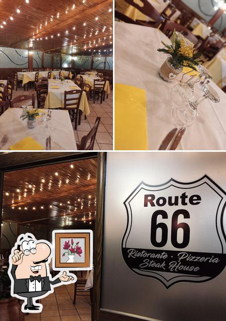 Gli interni di Route 66..steak house pizzeria