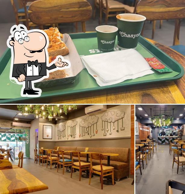 The interior of Chaayos Cafe at Sector 15