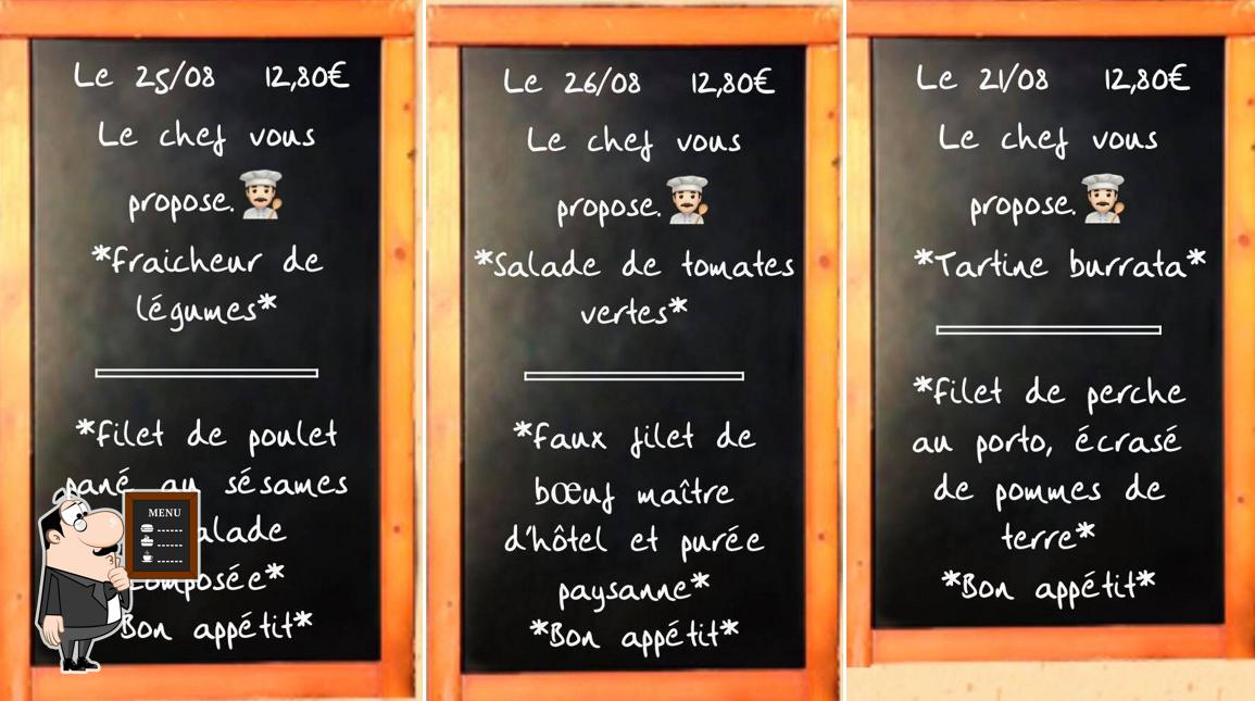 Restaurant Café de la Harth offre un tableau affichant le menu