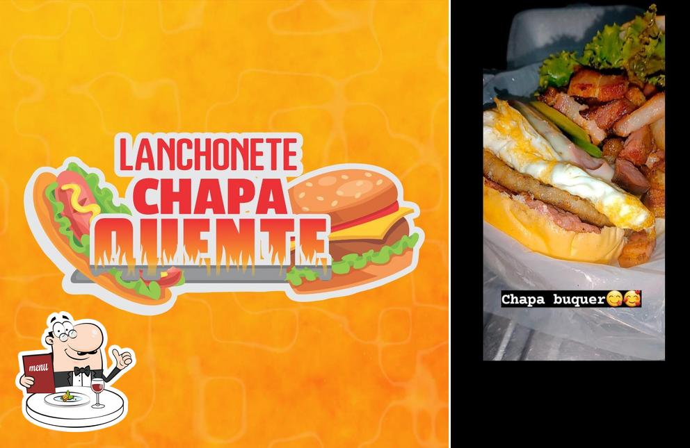 Comida em lanchonete chapa quente