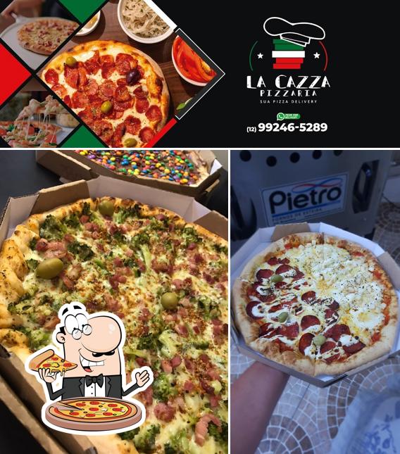 Escolha pizza no Pizzaria Pinda - La Cazza Pizzaria Delivery