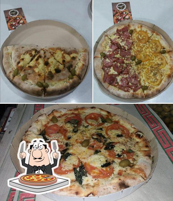 Peça diversos variedades de pizza