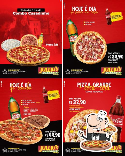 Consiga pizza no Julliu's Pizzaria Delivery