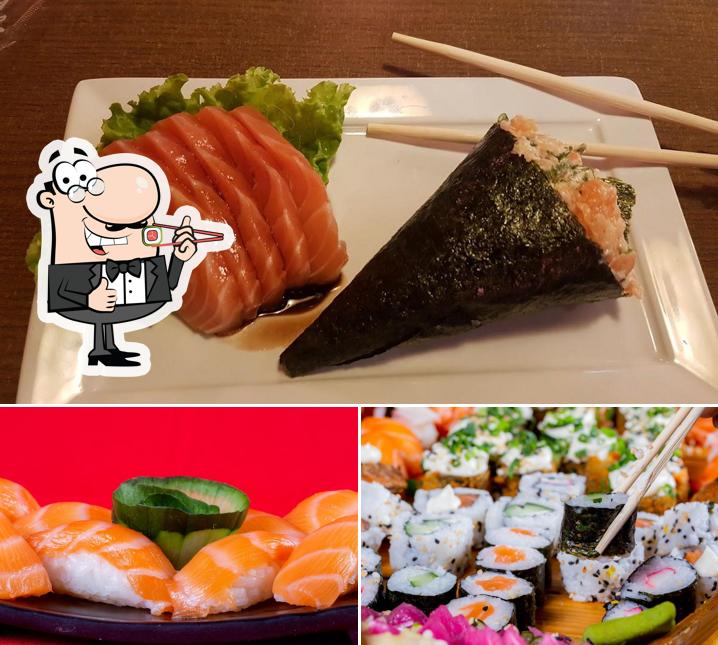 Escolha diferentes opções de sushi