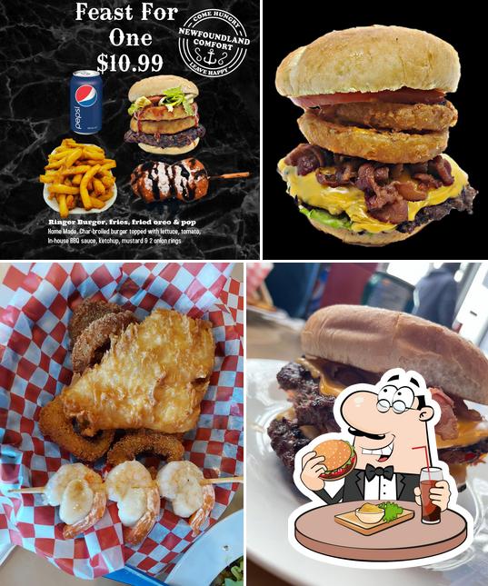 Les hamburgers de Newfoundland Comfort Food will satisferont différents goûts
